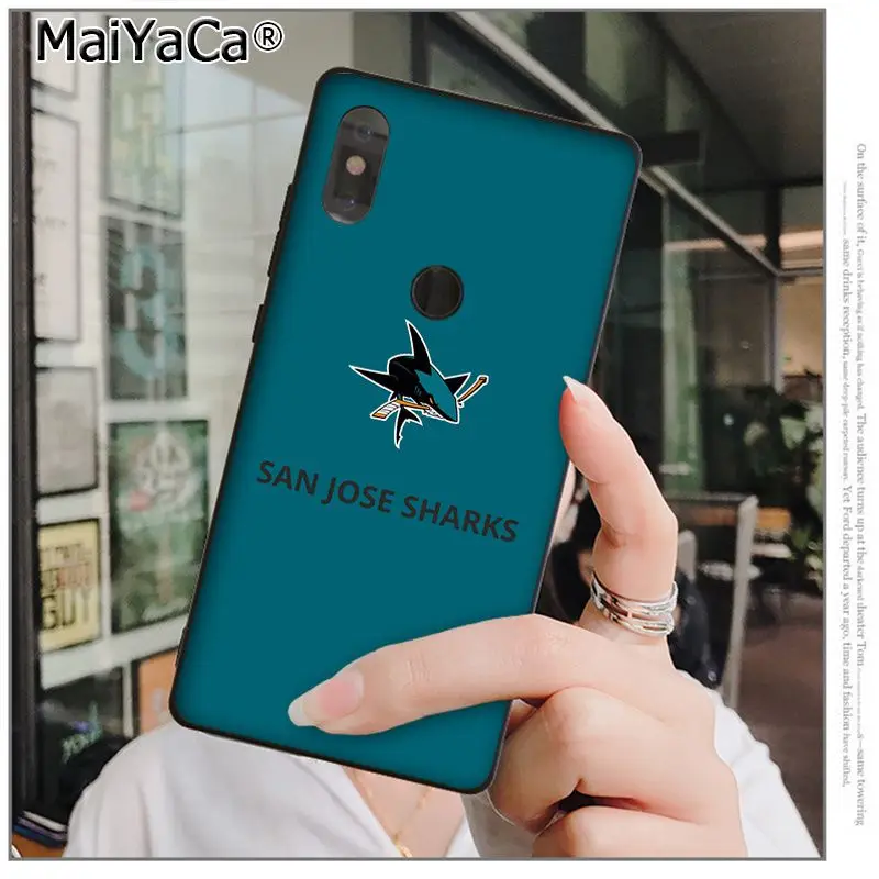 Чехол для телефона MaiYaCa San Jose Sharks высокого качества для xiaomi mi 6 8 se note2 3 mi x2 redmi 5 5plus note 4 5 5