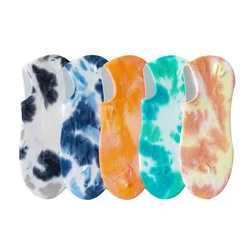 Fashion Colorful Short  Breathable Tie Dye Socks Soft Low Cut Socks Men