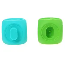 10 шт./компл. Детские хватать игрушки строительные блоки 3D сенсорный экран руки и пушистыми помпонами, массажные с резиновым покрытием Прорезыватели для зубов Squeeze развивающие игрушки 634F