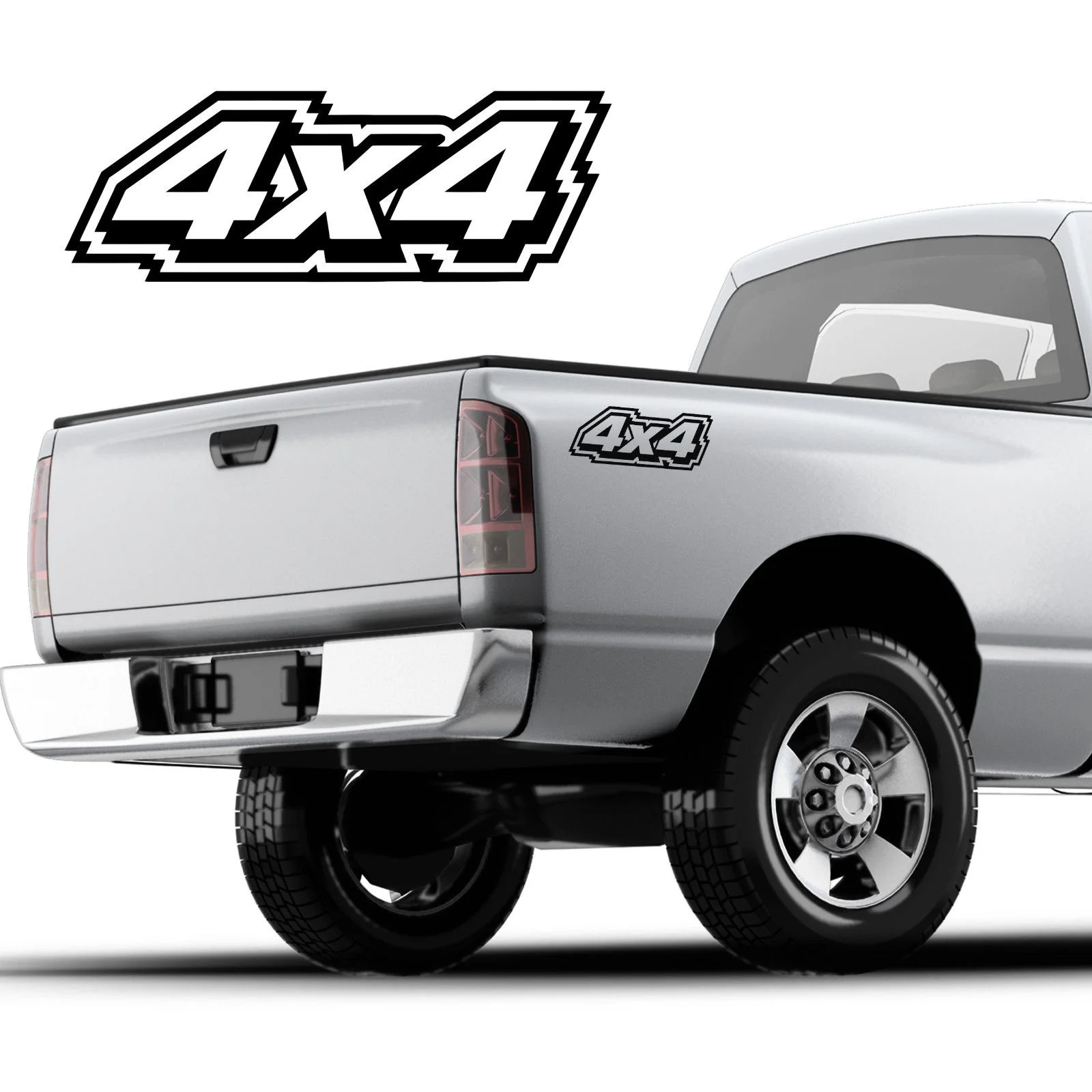 Для(2 шт) 4x4 Дизайн Наклейка Кровать Сторона, контур тема Шевроле грузовиков, Chevrolet