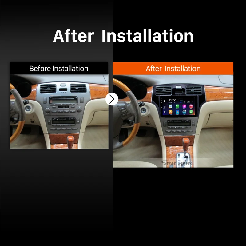 Top Seicane 2Din GPS Android 9.0 HD 9" Car Auto Stereo For Lexus 2001 2002 2003 2004 2005 Head Unit Multimedia Player Support OBDII 2