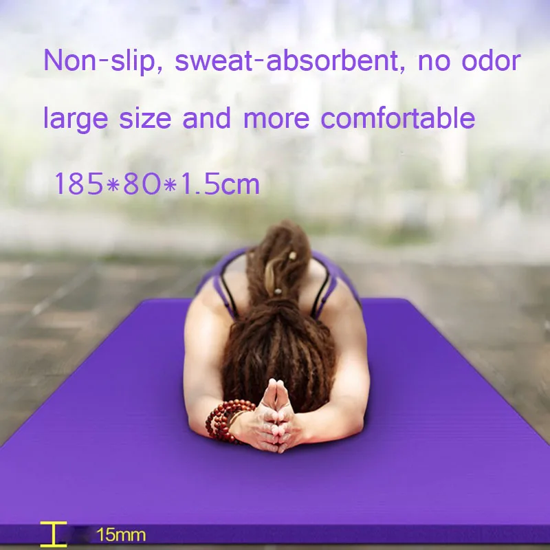 15mm Thick Non-Slip NBR Yoga Mat Fitness Stretching Camping Gymnastics Exercises Mat Bag Strap Sweat Smelless Easy to Carry Mats 15mm Thick Non-Slip NBR Yoga Mat Fitness Stretching Camping Gymnastics Exercises Mat Bag Strap Sweat Smelless Easy to Carry Mats