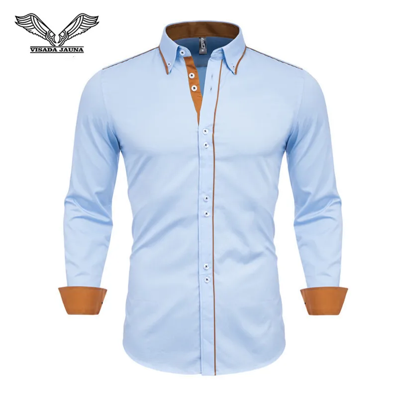 Мужские рубашки, Camisa Masculina, рубашка с длинным рукавом, мужская, Корейская, тонкая, дизайнерская, официальная, повседневная, Мужская одежда, рубашка, размер M-4XL, N5151 - Цвет: Light Blue 09