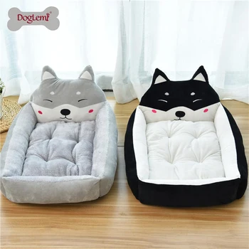 

DogLemi Cute Pet Dog Bed Mats Cartoon Shaped Winter Warm Pet House Soft Fleece Bed Pet Cushion Sofa Kennel Nest Blanket Supplies