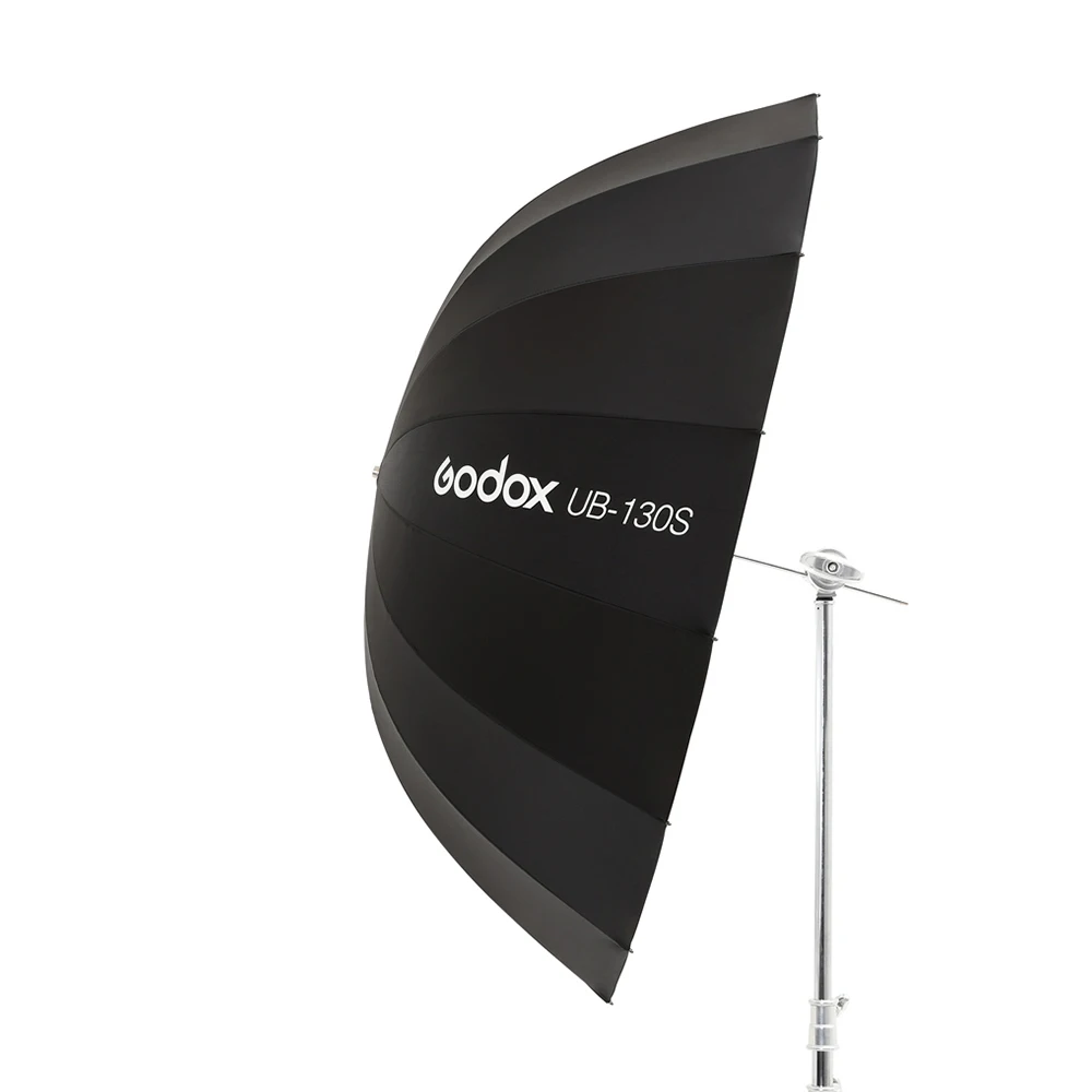 고독스 UB-130S UB-130S UB-130D 130cm 파라볼릭 블랙 반사 우산 스튜디오 우산 (블랙 실버 디퓨저 커버 천 포함)