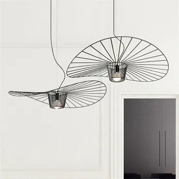 

postmodern Cowboy hat iron art led pendant light for kitchen cafe bar industrial suspension luminaire Milk tea shop hanging lamp