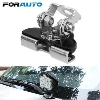 

FORAUTO 2Pcs Car LED Work Light Strip Bracket Stainless Steel Light Braket Universal Rotatable Headlight Auxiliary Mount Bracket