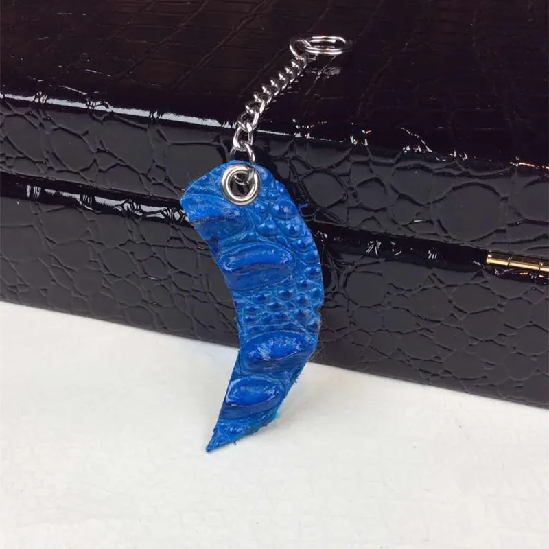 

2019 Real Crocodile Skin for Both Men And Women Key Hanger Buckled Colorful Collocation Keychain Gift