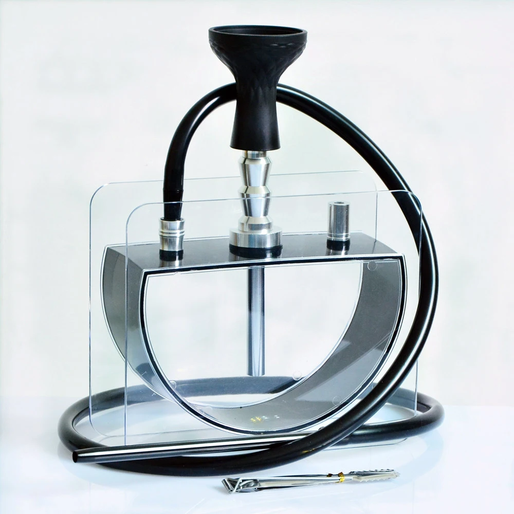 Hookah Set with Metal Charcoal Tongs Silicone Tobacco Bowl Water Pipe