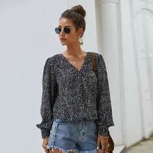 Floral Print V Neck Elegant Women Blouses Long Sleeve New Spring Summer Bishop Sleeve Red Ladies Shirts Casual Tops Blusas Dama Floral Print V Neck Elegant Women Blouses Long Sleeve New Spring Summer Bishop Sleeve Red Ladies Shirts Casual Tops Blusas Dama