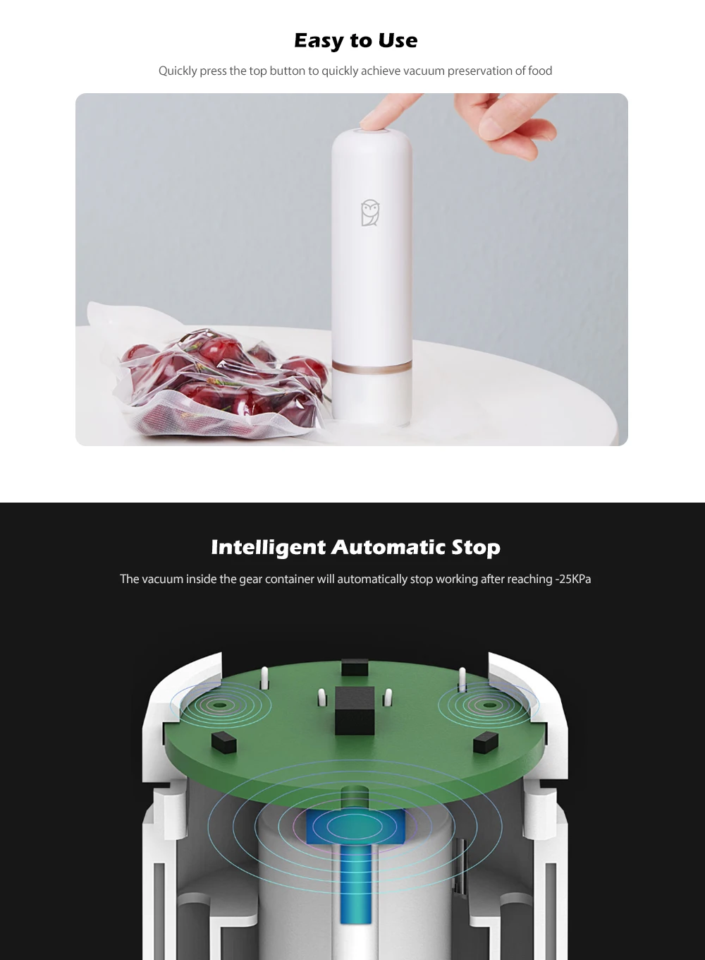 Miaomiaoce Household USB Rechargeable Handheld Vacuum Machine from Xiaomi youpin