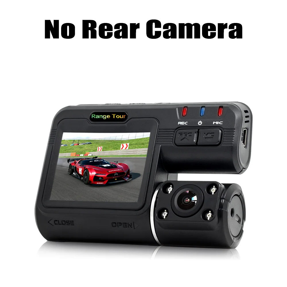 No Rear Camera Двойная камера DVR i1000 Full HD 1080P двойной объектив видеорегистратор 2 камеры ночного видения Автомобильный видеорегистратор видеокамера i1000s - Название цвета: No Rear Camera