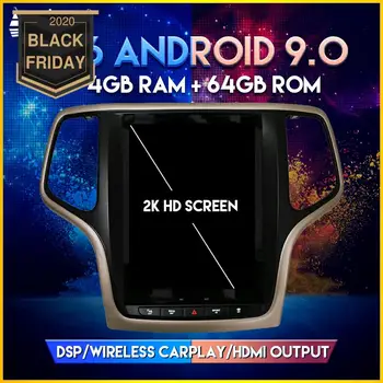 

Car GPS Radio For Jeep Grand Cherokee 2014-2018 Android 9.0 Tesla style Vertical screen GPS Navigation Player DSP CARPLAY