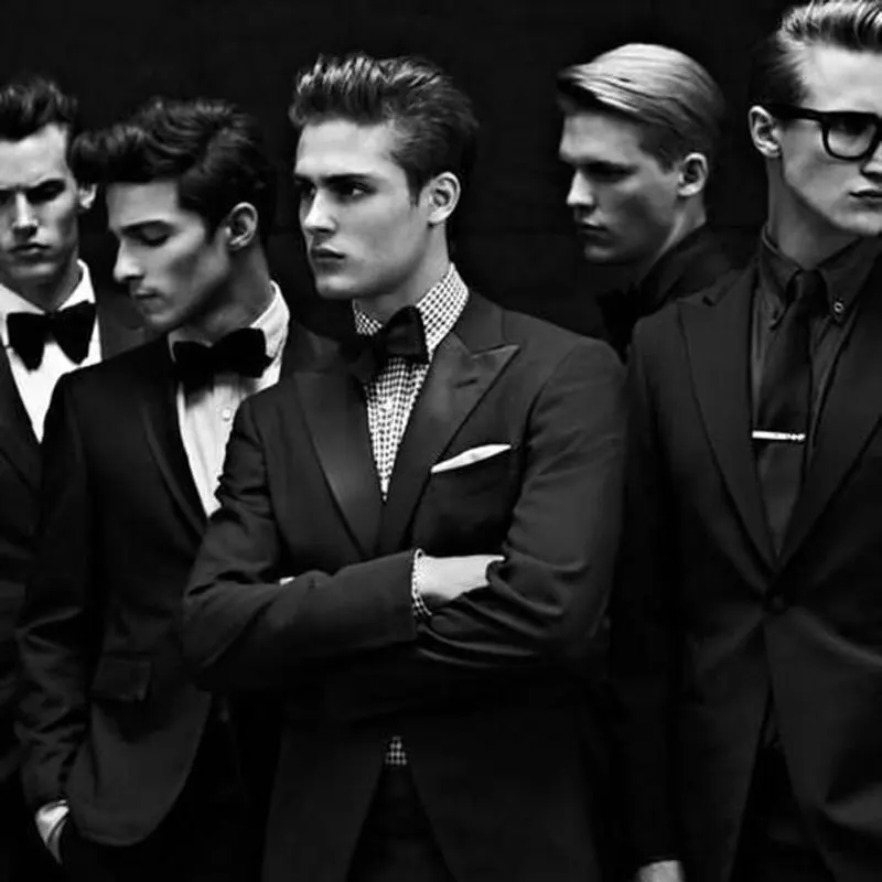 Мужские свадебные костюмы Черные смокинги для жениха Terno Masculino с зазубренными лацканами 2 шт. костюм жениха приталенный Блейзер cuhomme Homme - Цвет: as the image