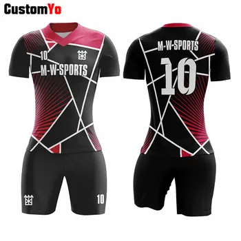 

Fast Delivery Soccer Jersey Short Sleeve Girls Football Uniforms 4XL