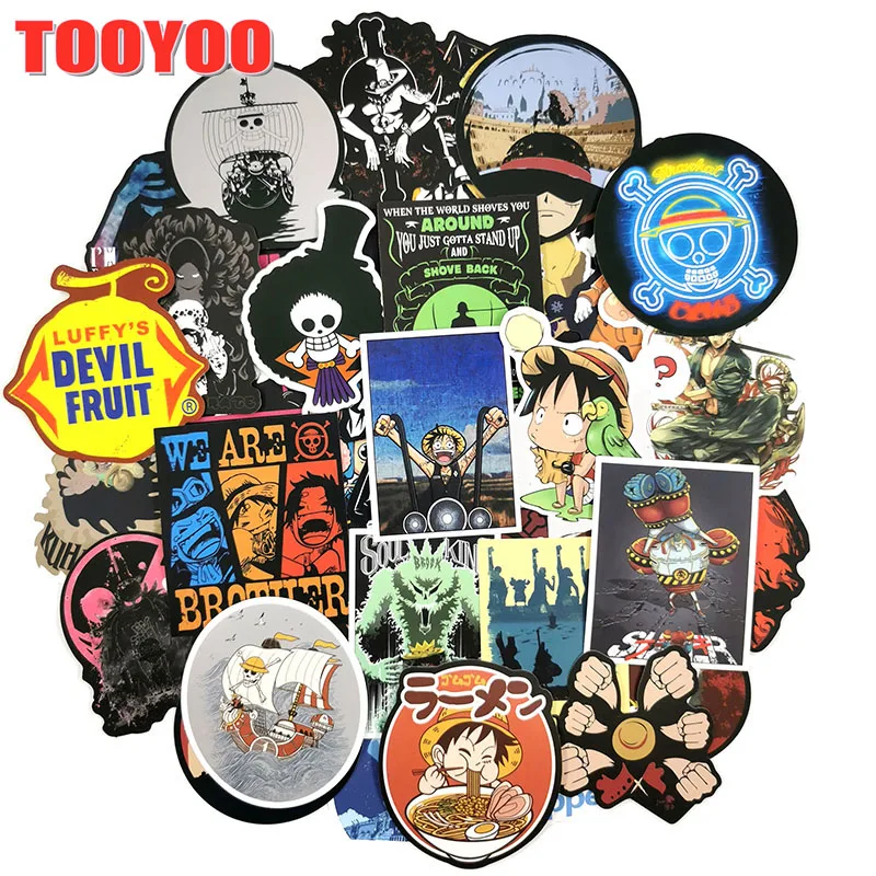 50Pcs/set Cartoon Anime ONE PIECE Graffiti Stickers For Guitar DIY TOY Bicycle Car Skateboard Snowboard Laptop Luggage