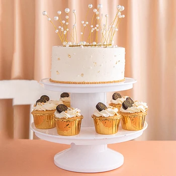 

Holder Cake Stand Double Layers 2 In 1 Party Event Celebration Decoration Home Garden Supplies