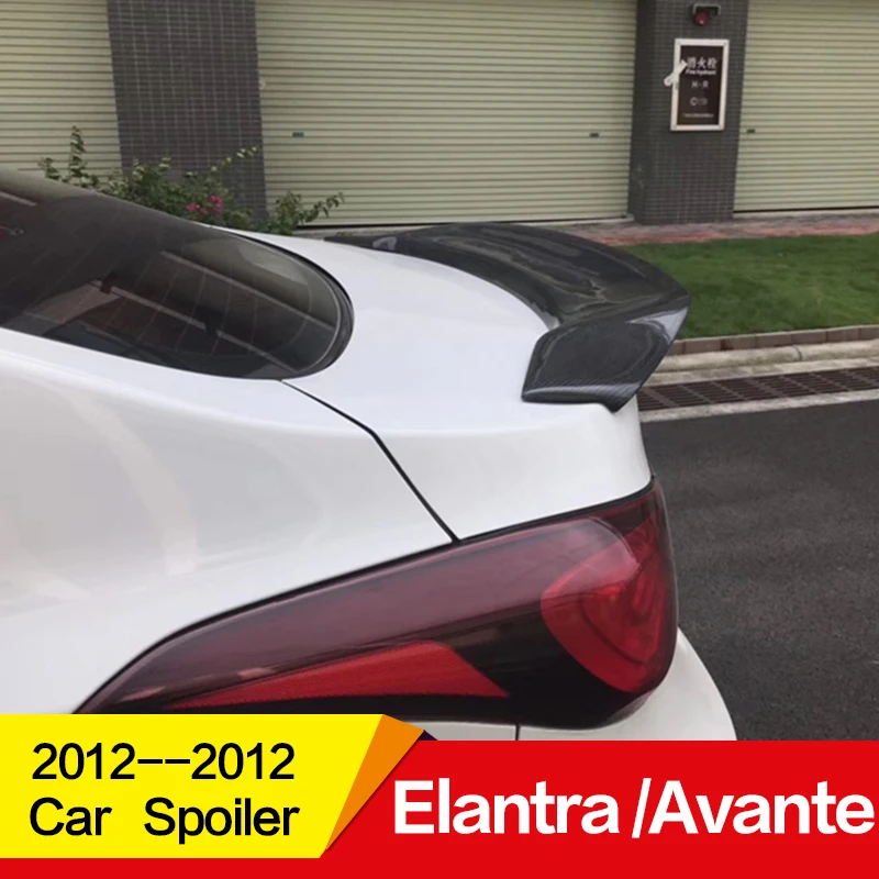 Используется для hyundai Elantra Avante спойлер 2012 13 14 15 16 лет Глянцевая углеродное волокно/FRP заднее крыло R стиль спортивные аксессуары