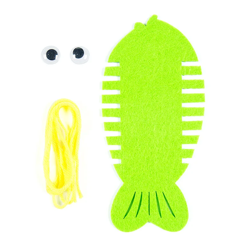 DIY Montessori Toys Kindergarten Threading Wear Line Fish Manual Game Puzzle Learning Education Toys Aids Math Toy for Children