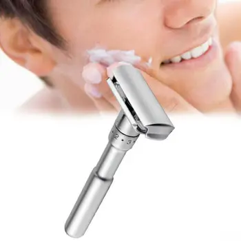 

TFLYSHAVE Men Double Razor Edge Adjustable Razor Shaver Smooth to Aggressive Hair Removal Razor with 5 Blades Manual Shaver
