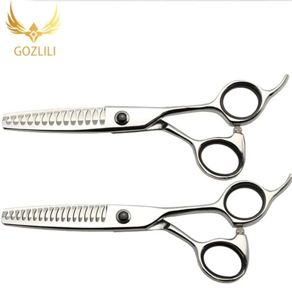 GOZLILI Professional Hairdressing Scissors 18 Teeth Fishbone Big Tooth Seemless ThinningBlendingTexturing Shear Hair Scissors (3)