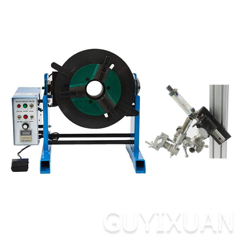 US $741.76 Automatic Welding Positioner Chuck Automatic Rotary Table ThreeJaw Fixation Ring Seam Welding Turntable Welding Machine