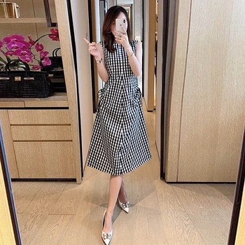 

High Quality Designer Irregular Mini Dress Summer 2020 New Women Party Sexy Vintage Elegant Fashion Striped Vest Dresses