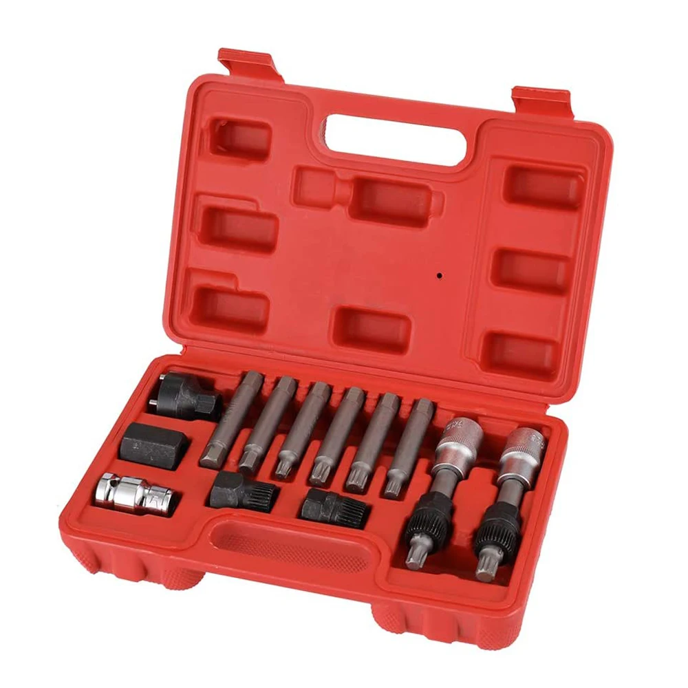 US $28.99 Mr Cartool 13pcs Car Generator Belt Pulley Removal Tool For Volkswagen Audi Volvo Bmw Alternator Pulley Car Repair Tool Set