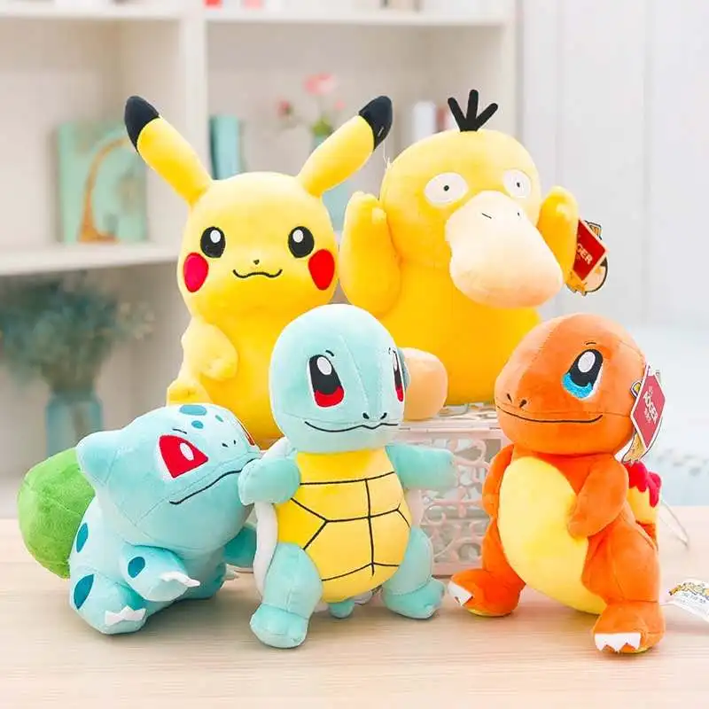 Пикачу чармандер Сквиртл Бульбазавр джигглиффи лапрас Eevee Аниме Покемон Тедди