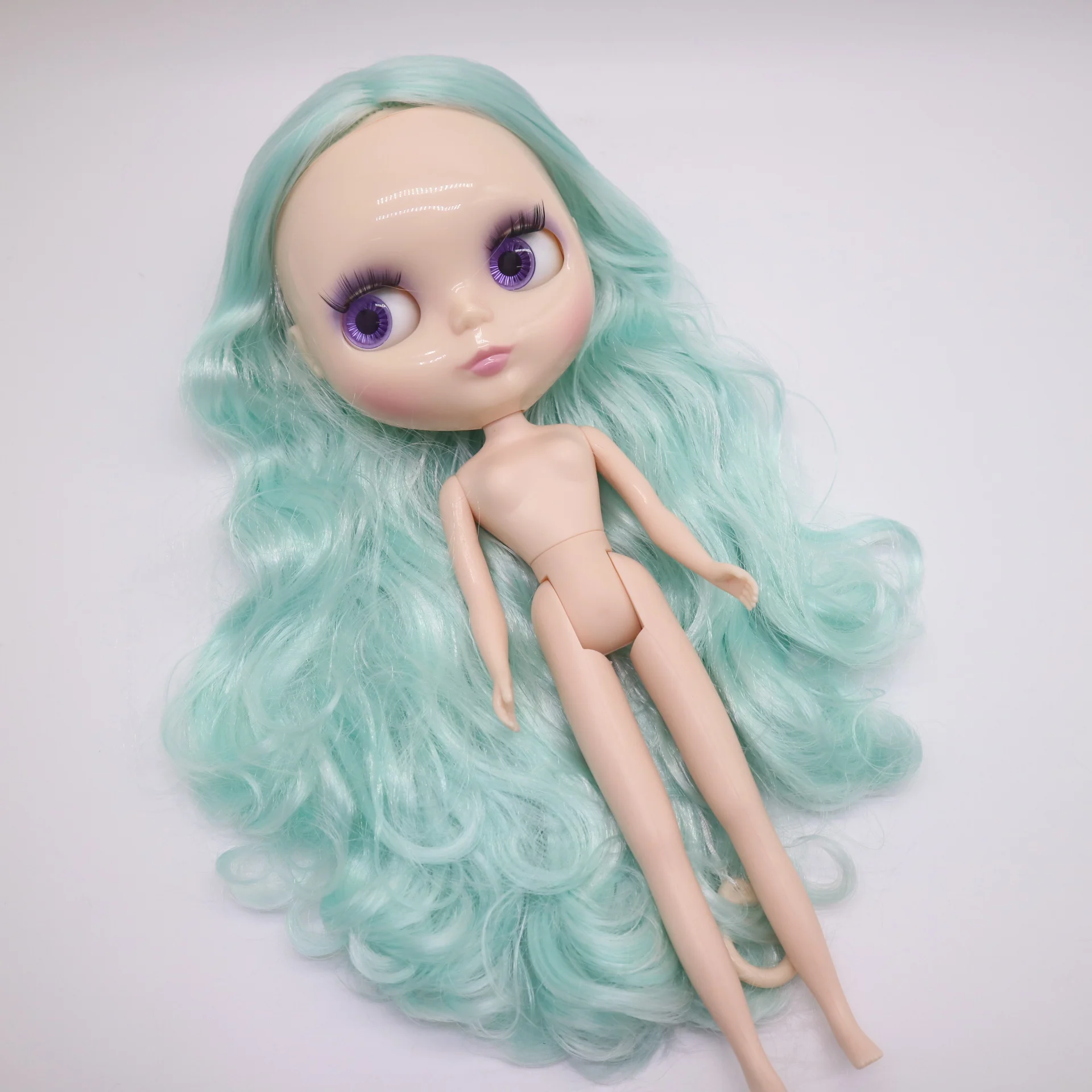Blyth Обнаженная кукла с зелеными волосами большие глаза|blythe nude doll|nude dollblythe |