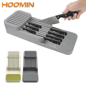 

HOOMIN Separation Storage Organizer Cutlery Storage Box Kitchen Storage Supplies Drawer Knife Storage Tray Kitchen Tool