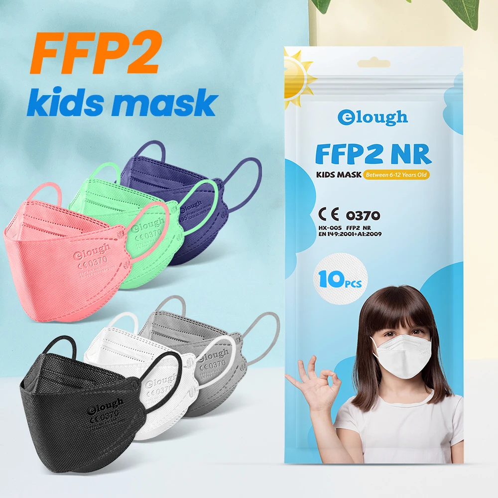 

Elough Mascarillas FPP2 Niños Colored Fish FFP2 KN95 Masks Children 4 Layers Resuable Korean CE FFP2Mask Kids FFP 2