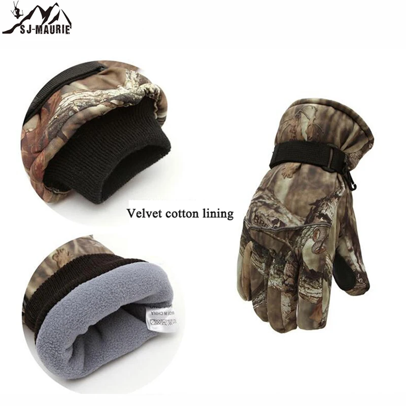 SJ-Maurie Winter Hunting Gloves Super Warm Windproof Snowmobile Snowboard Snow Fleece Thermal for Skiing Hiking | Спорт и