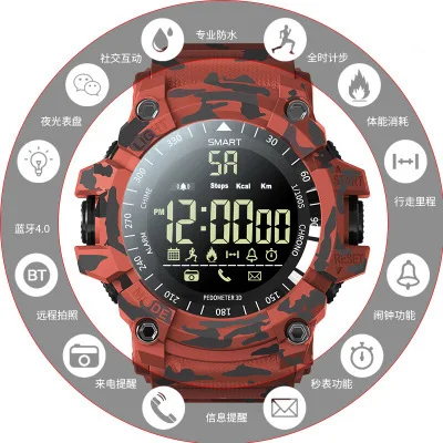 

2019 Lisuo Shi Bluetooth smart watch men's sports step call information reminder waterproof electronic watch