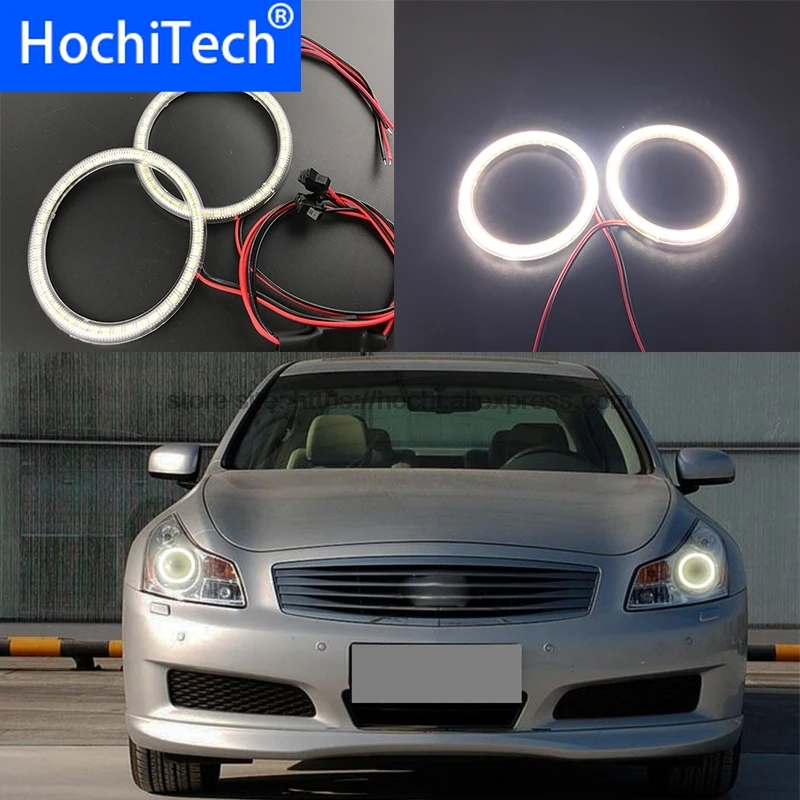HochiTech Ultra bright SMD white LED angel eyes halo ring kit daytime running light DRL for nissan Infiniti G35 2006 2007 2008 |