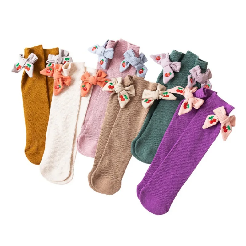 Женские осенне-зимние Разноцветные Милые носки-трубы с мультяшным рисунком |