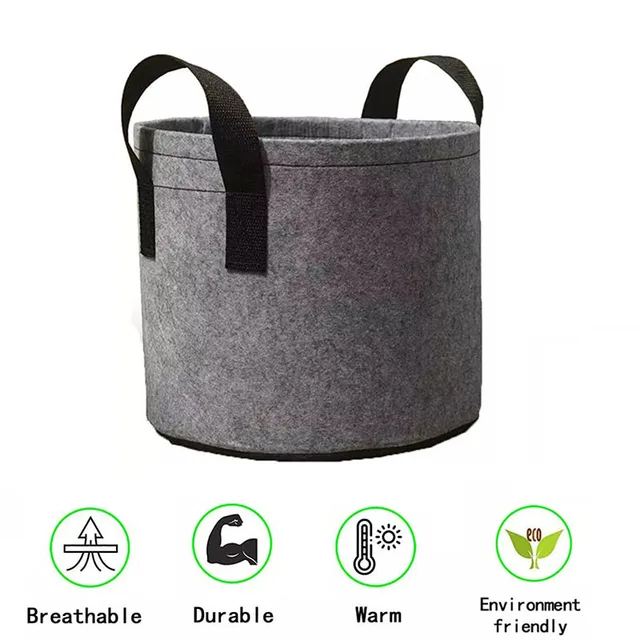Szövet Kerti Burgonyatermelő Konténerzsák Növény Termesztési Táska Virág Edények Zöldség Ültetvényes Szerszám Fogantyúval 7 Gallon - Image 2