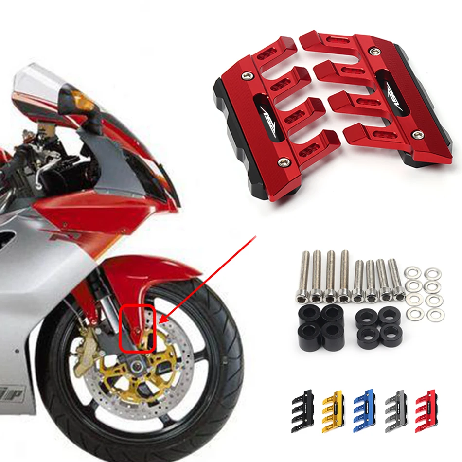 

Аксессуары для мотоциклов Aprilia RSV1000R RSV 1000R(RSV тысяч R) CNC, брызговик, боковая защита, передний брызговик, противоударный слайд