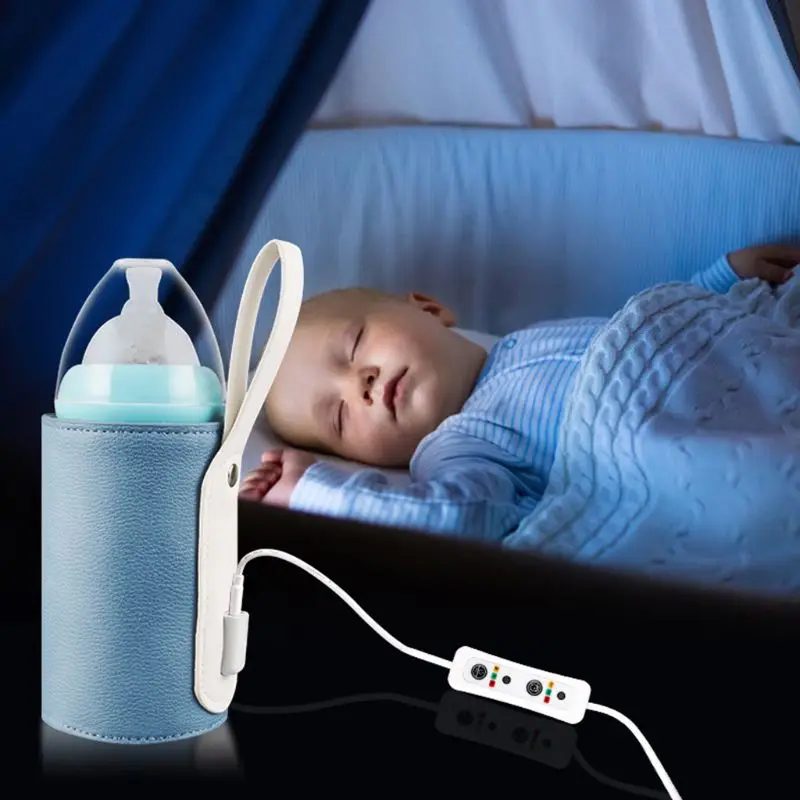 Универсальный портативный термостат с изоляцией для бутылочек с USB интеллектуальным контролем температуры, термостат, чехол для ребенка, грелка для молока