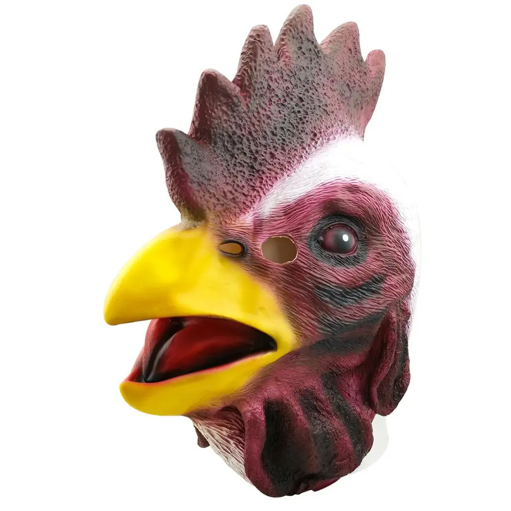

Cosplay Mask Costume Rubber Cock Mask Latex Animal Face Funny Animate Cartoon Mask for Halloween