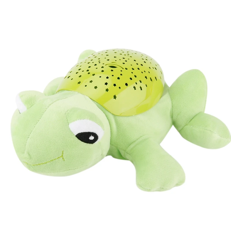 Green Frog Детские Мультяшные Проекционные плюшевые игрушки милые музыкальные успокаивающие Детские игрушки милые Проекционные Животные Куклы для младенца спящего хорошо - Цвет: Green Frog