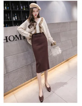 

Fa901 2019 new autumn winter women fashion casual sexy Skirt kawaii plus size skirt knitting skirts womens
