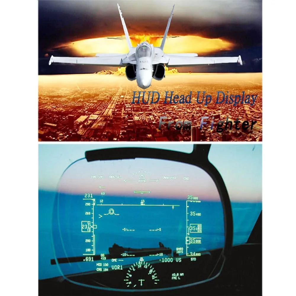 Универсальный автомобильный HUD Дисплей км/h & миль в час) превышение скорости