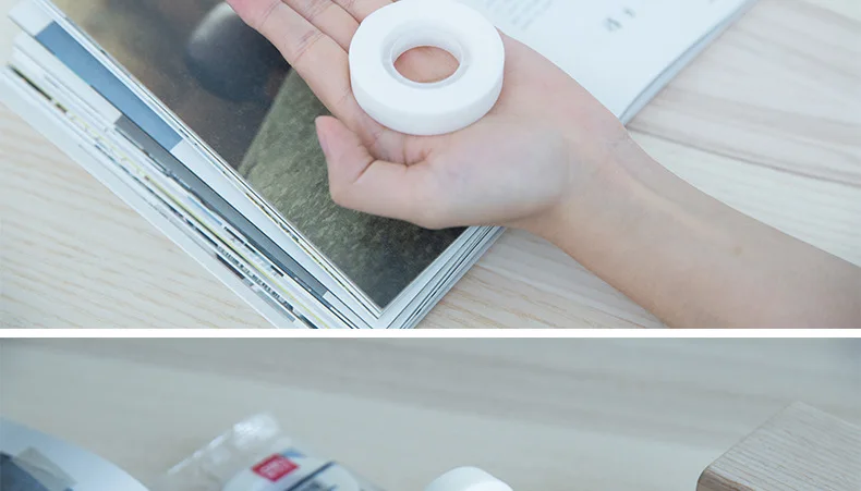 Deli 30110 Shredded Hidden Seemless Transparent Tape-Doing Homework Small Adhesive Paper Album DIY White Bandage Laminating Film