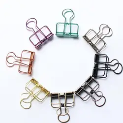 10Pcs Retro Metal Hollow Out Binder Clip Invoice Bill Clip Decorative Paper Clips for Office Home School Use ( Small )