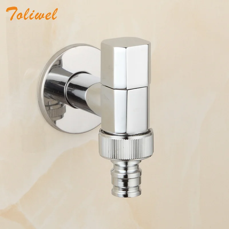 

Brass Chrome Laundry Bathroom Wetroom Washing Machine Faucet Wall Mount Sink Basin Water Faucet Tap Spigot Bibcocks 2630053