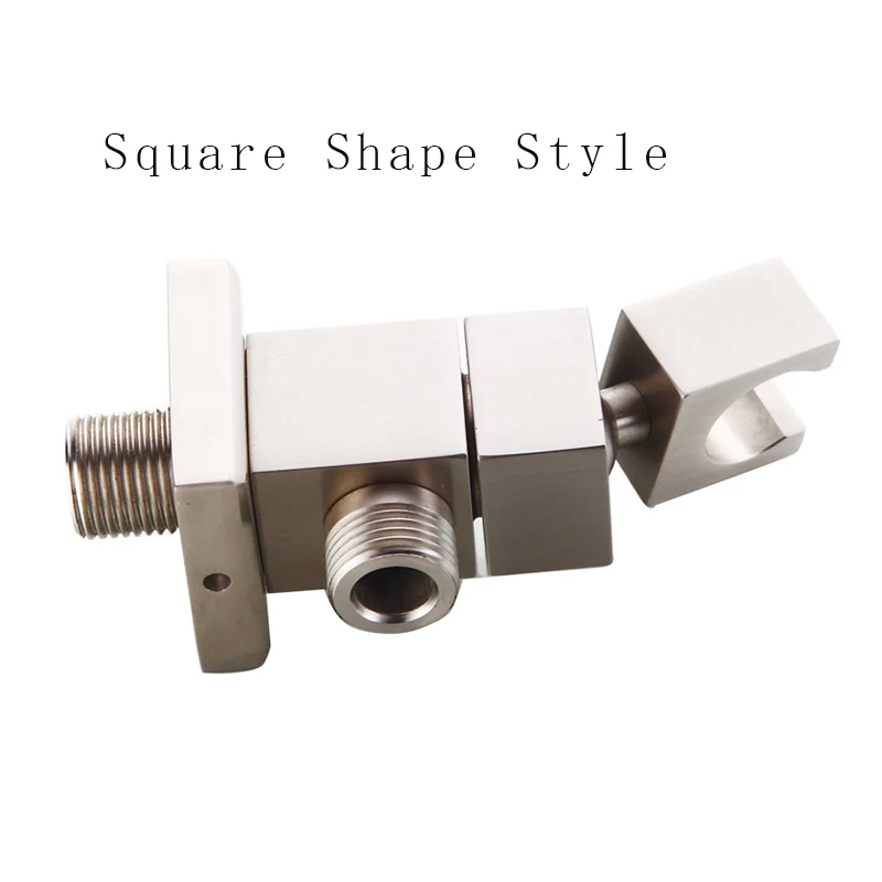 Square Shape 304 держатель для душа из нержавеющей стали, матовый настенный кронштейн для душа G1/2 дюйма, держатель для душевого шланга - Цвет: Square Shape