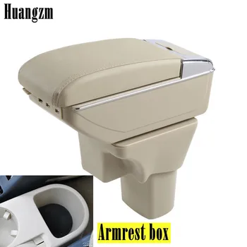 

For Hyundai Accent Armrest Box 2006 2007 2008 2009 2011 +USB+ Double Layer + Light + Free Shipping
