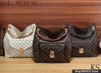 

Luxury Louis Vuitton LV- Leather Handbags Women Bags Designer Brand Women's Shoulder Bags Large Capacity Ladies Hand Bags L196