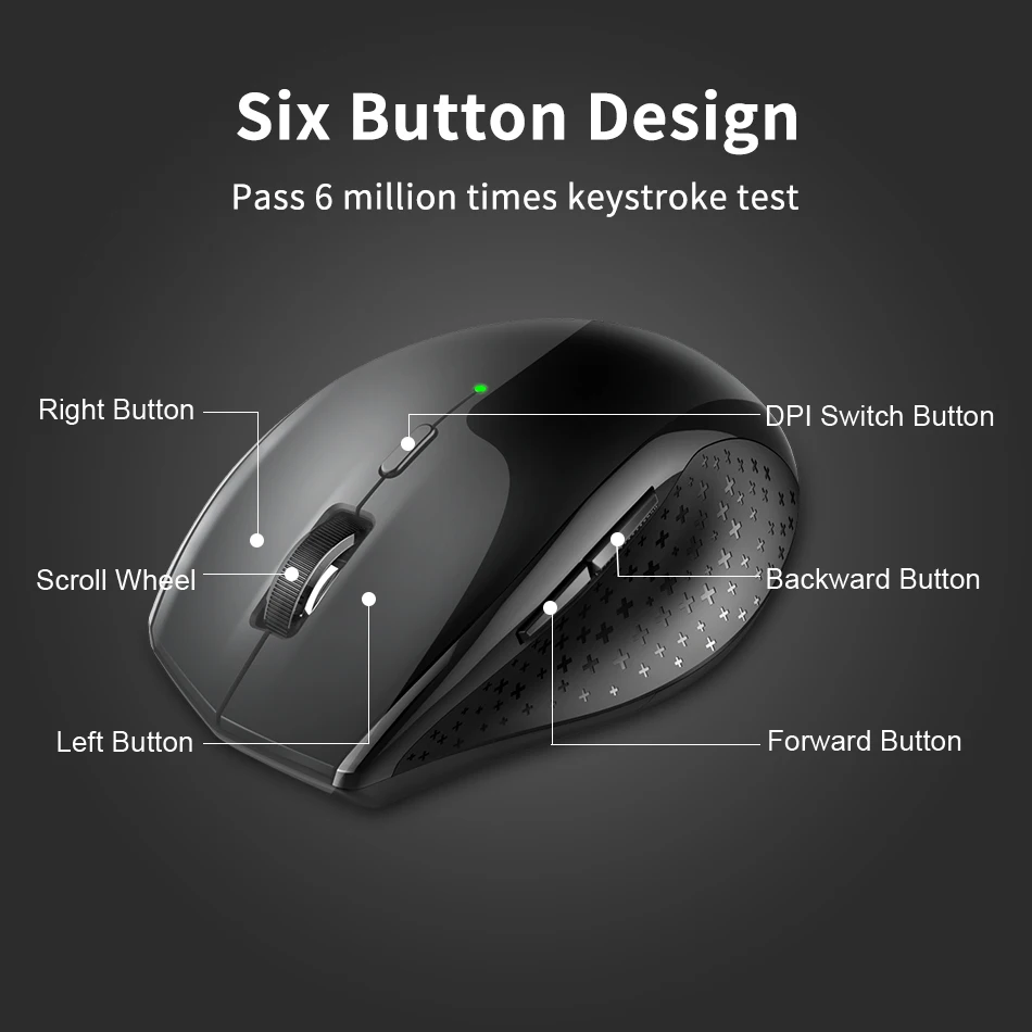 TeckNet Silent Mouse 2.4GHz Wireless Mouse USB Ergonomic Optical Computer Mice 3000 DPI Cordless Noiseless Mouse For Laptop PC